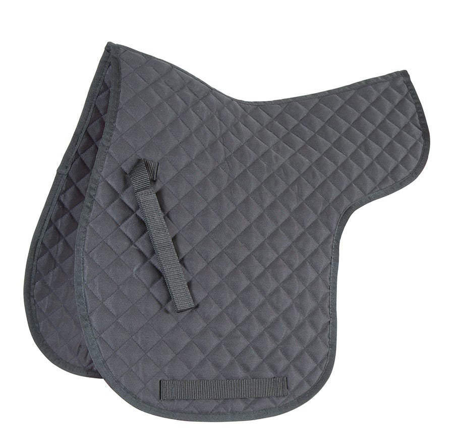 Shires Arma Lite Saddle shaped numnah- Black- Pony/Cob