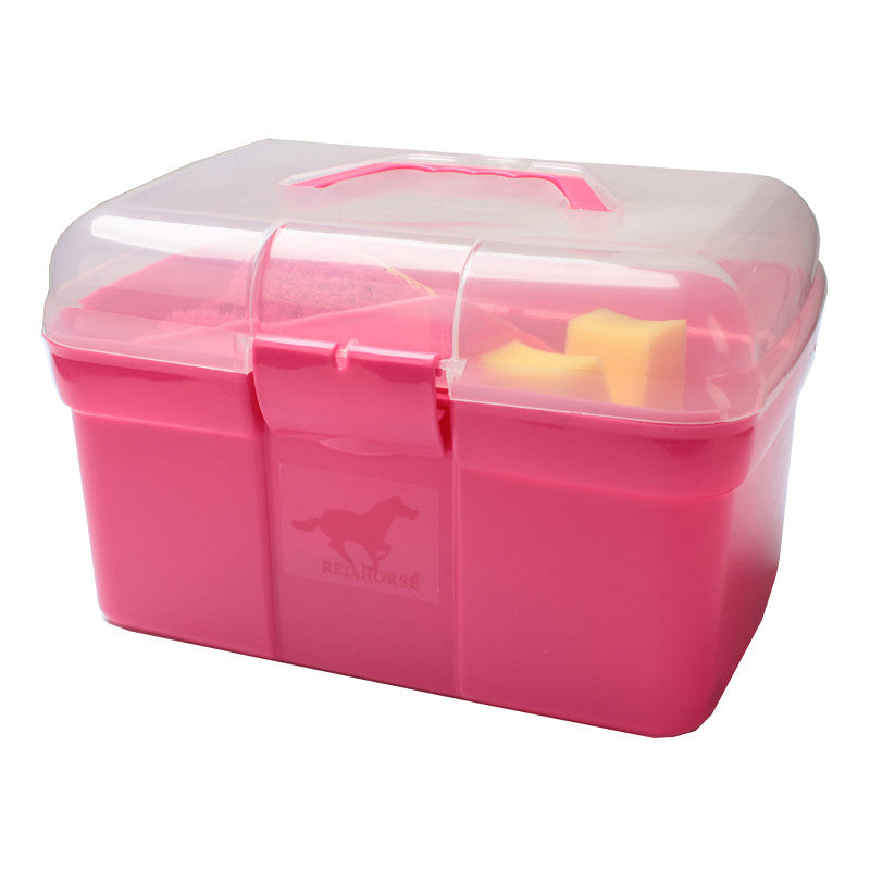 Red Horse set of 9 Grooming Box- Hot Pink