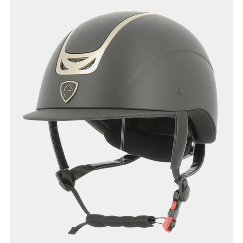 Equitheme Pepit Helmets- Black/ Rose Gold- 49-51cm