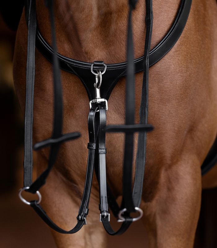 Waldhausen X-Line breastplate with long bridge - Size: Full - Black