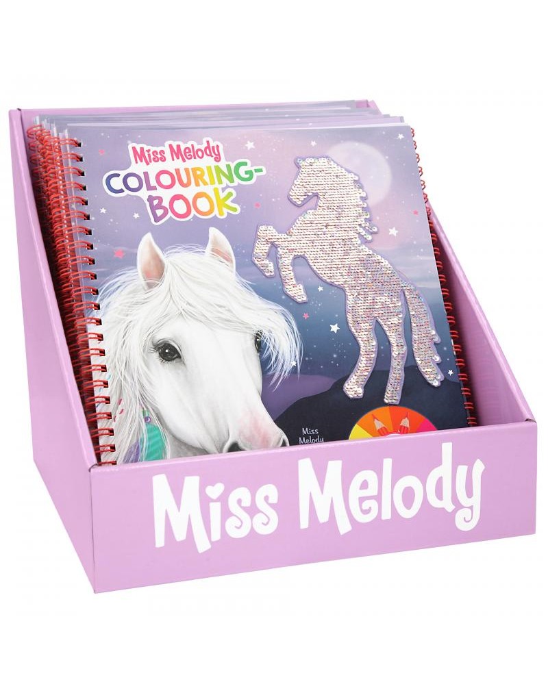 Miss Melody Colouring Book With Reversible Sequins