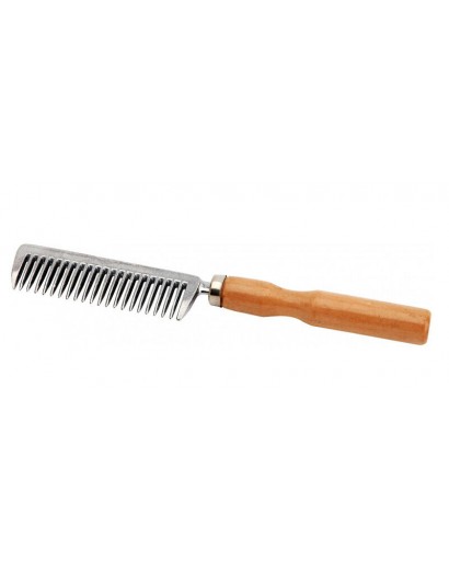 Mane Comb with wooden handle