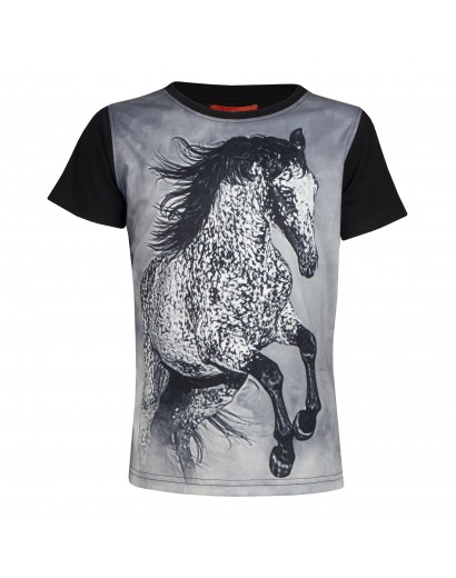 Red Horse T-shirt- Horse-...