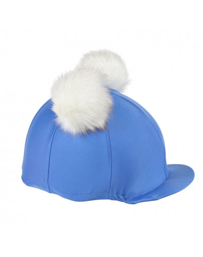 Shires Double Pom Pom Hat Cover- Blue