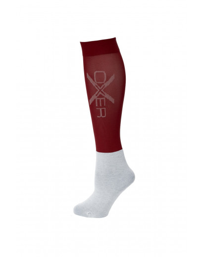 Oxer socks-Burgundy red-3 pairs