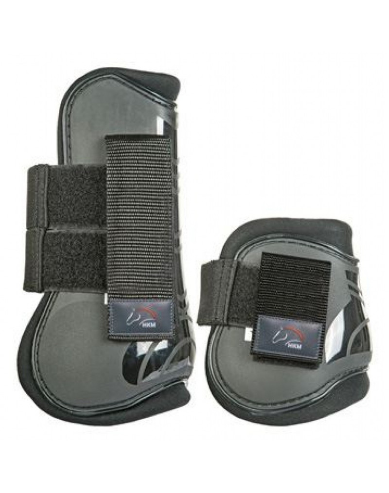 HKM Set of 4 Protection and Fetlock Boots- Black