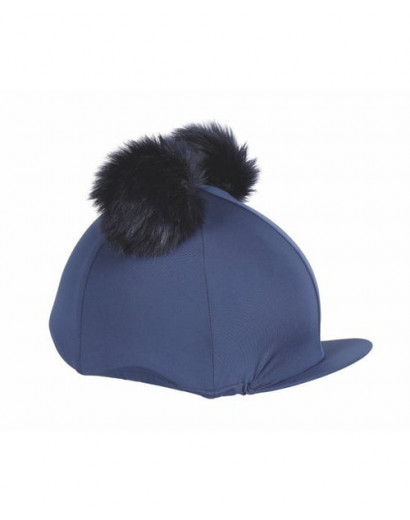 Shires Double Pom Pom Hat Cover- Blue