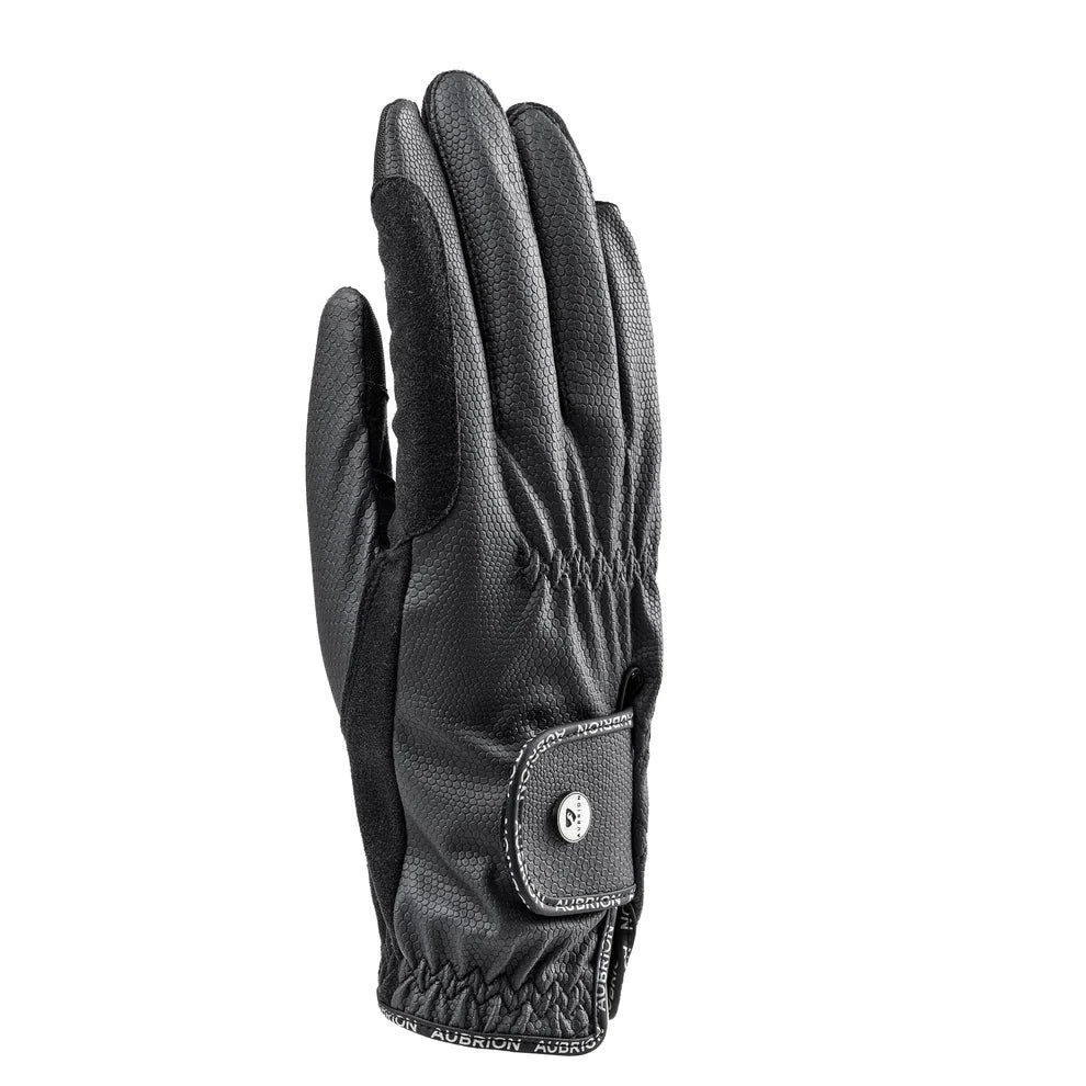 Aubrion Stadium Riding Gloves- Childs- Black