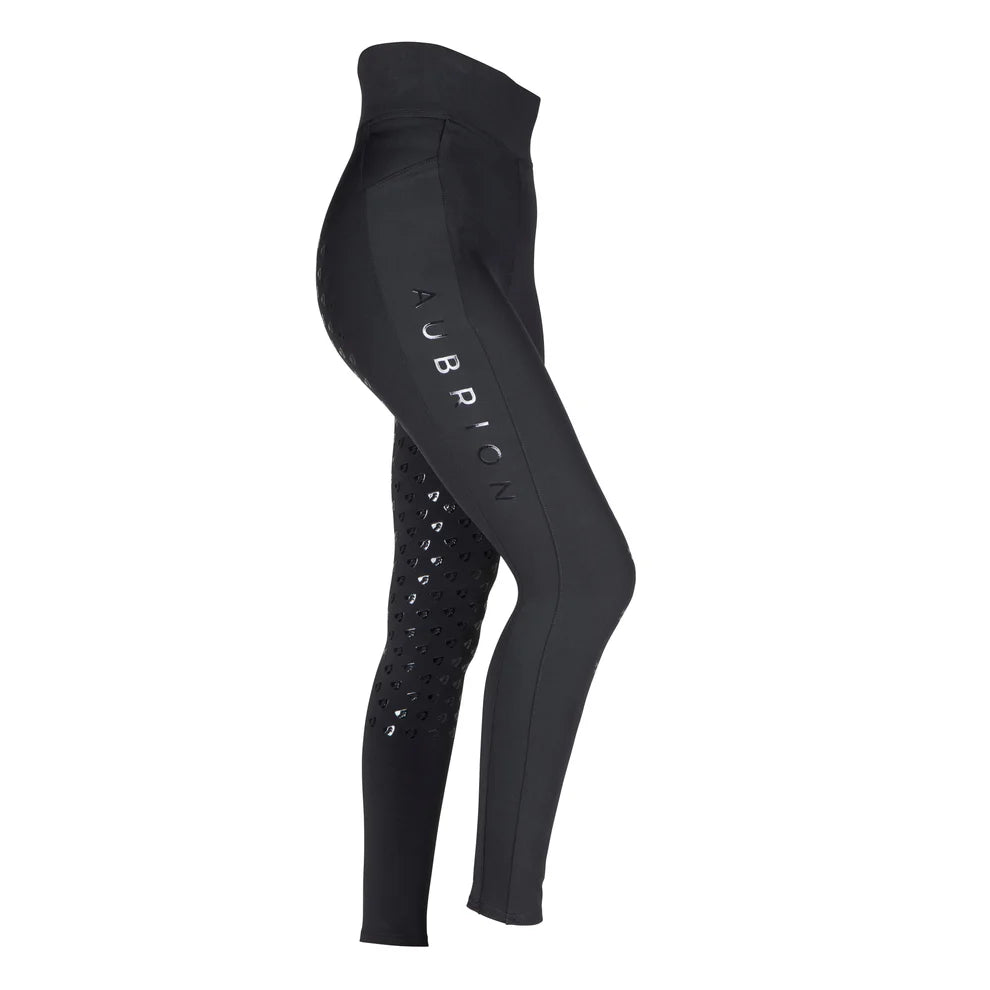 Aubrion Eltar Young Rider Riding Tights- Black