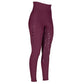 Aubrion Eltar Young Rider Riding Tights- Black Cherry