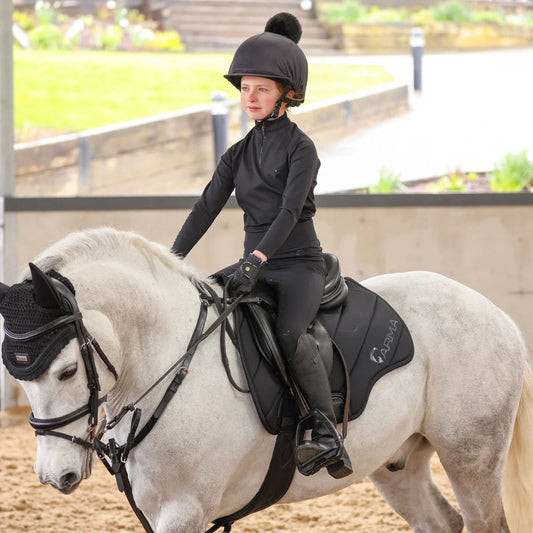 Aubrion Eltar Young Rider Riding Tights- Black