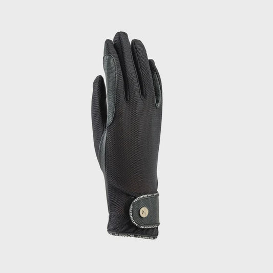 Aubrion Aero Flexfit Riding Gloves Adults- Black