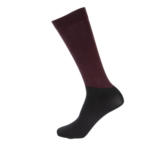 Aubrion Eltar Young Rider Socks- UK 10.5- 3.5- Black Cherry