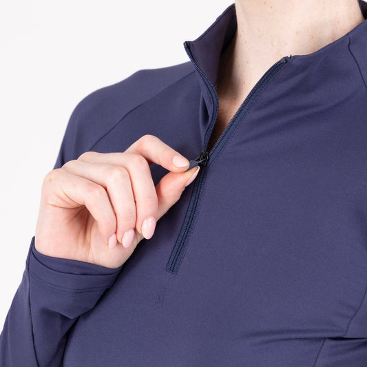 Aubrion Ladies React Long Sleeve Base Layer- Midnight