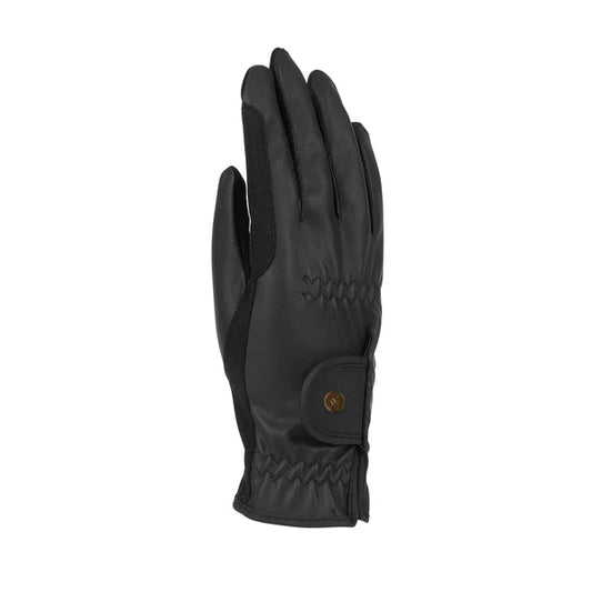 Shires Aubrion Arene FlexiFit Riding Gloves- Kids- Black