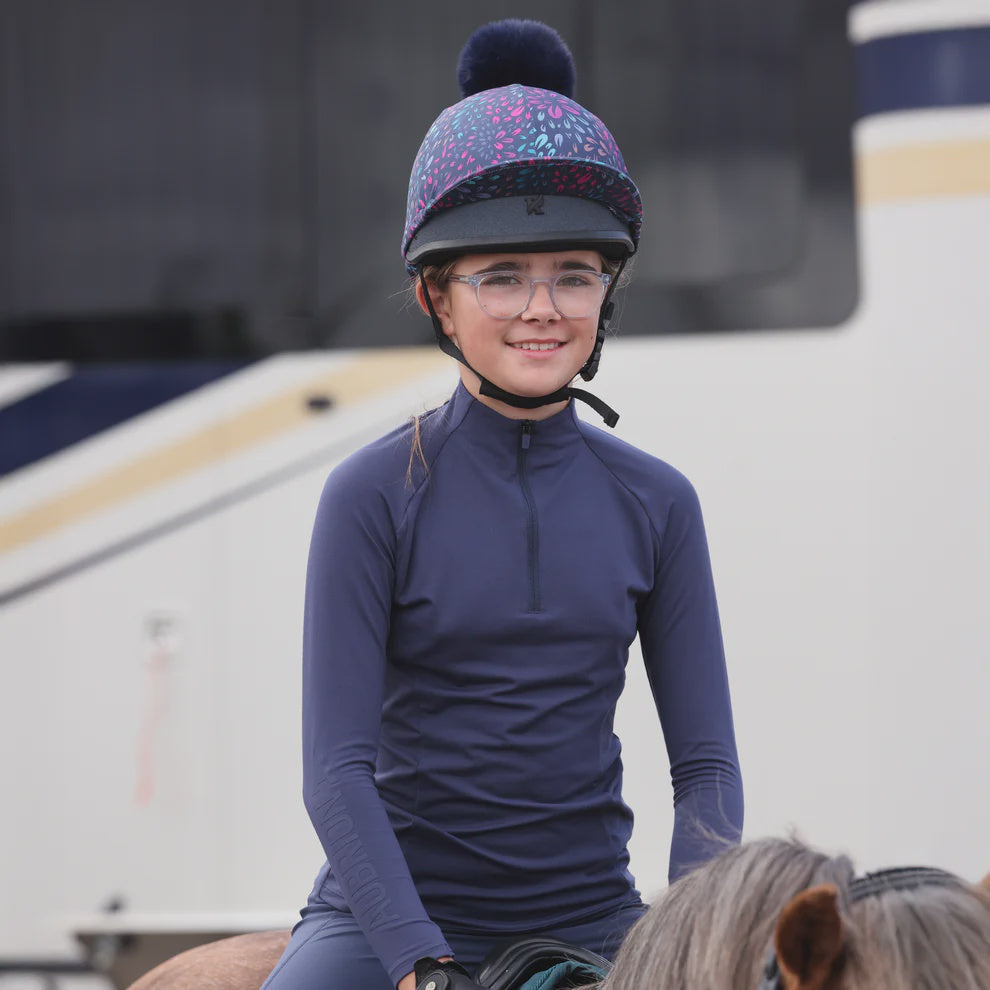 Aubrion React Long Sleeve Base Layer - Young Rider- Midnight