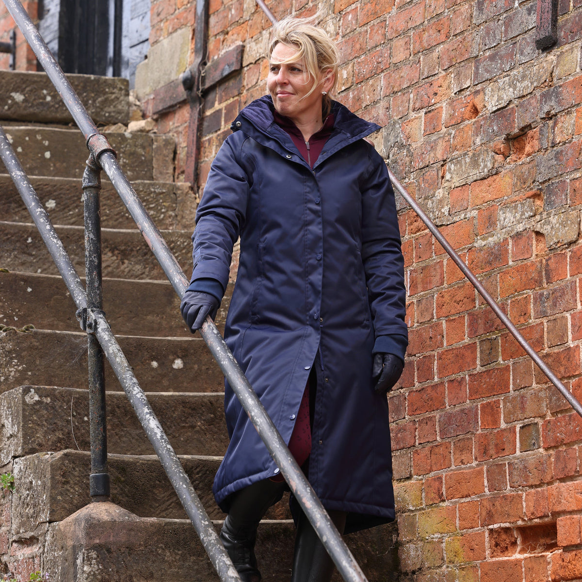 Aubrion Eltar Long Waterproof Coat- Navy