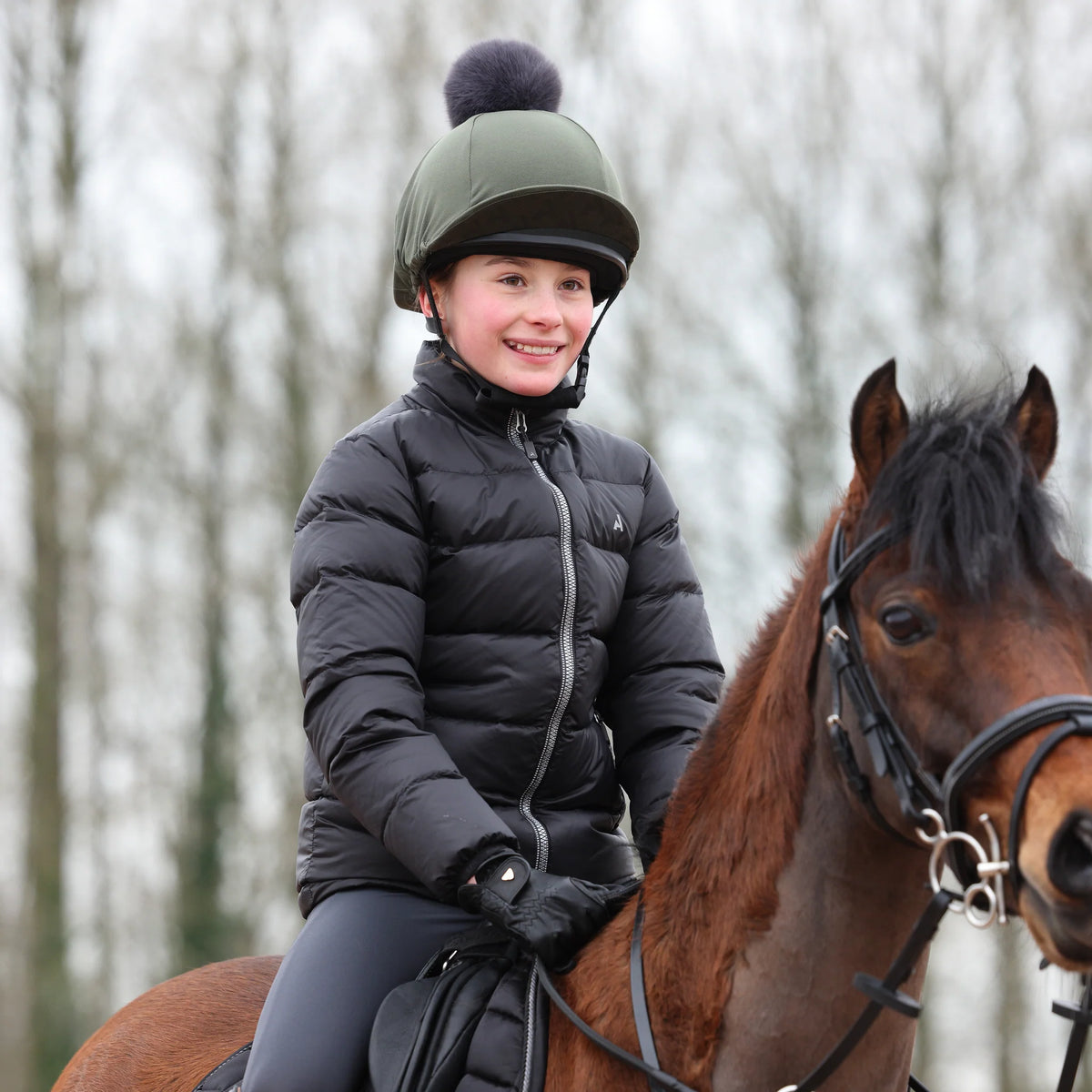 Aubrion React Insulated Coat- Young Rider- Charcoal