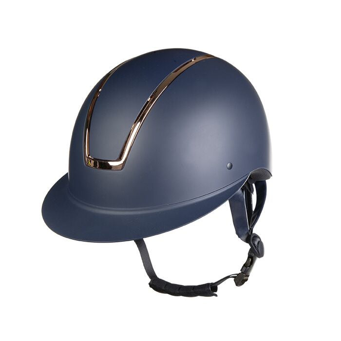 HKM Riding Helmet- Lady Shield- Navy/ Rose Gold- Size 55-57cm