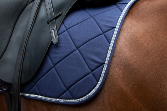 HKM Saddle Cloth- Romy -Deep Blue -Cob/Full Size