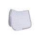 HKM Saddlecloth & Ear Bonnet Set- White/Rose Gold- Pony Size