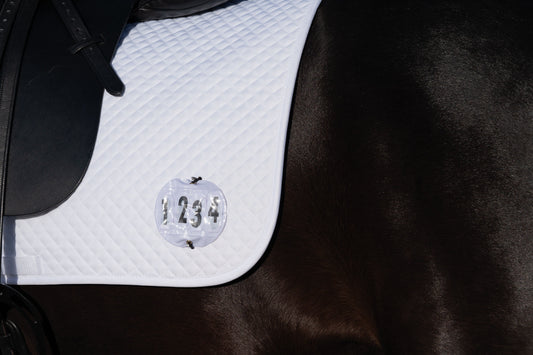 HKM Saddlecloth- Competition- White- Cob/ Full size