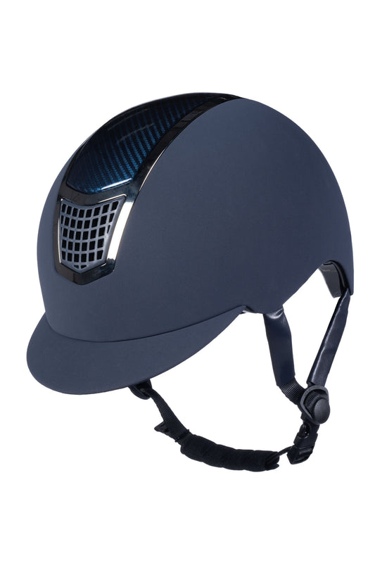 HKM Riding helmet -Carbon Professional- Navy- Adjustable 56-58cm
