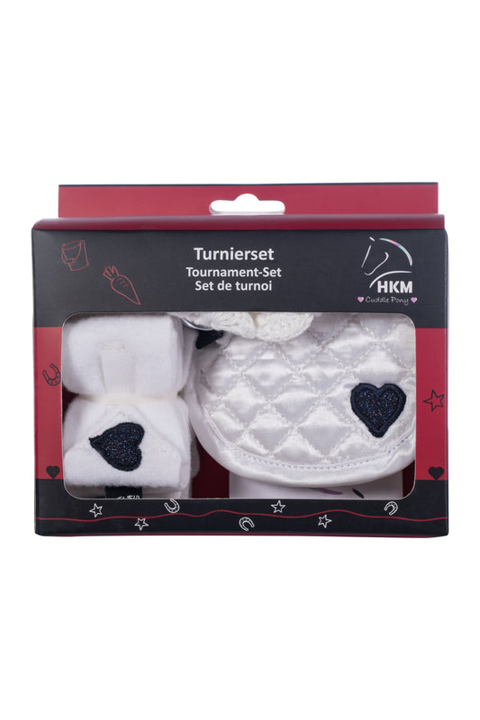 HKM Competition Set for Cuddly Pony- White/ Dark Blue
