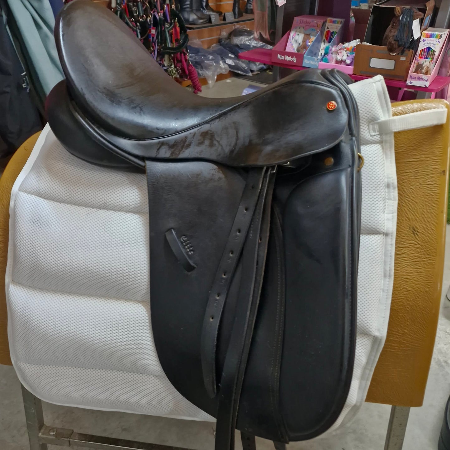 17" Windsor Elite Handcrafted Dressage Saddle with accessories