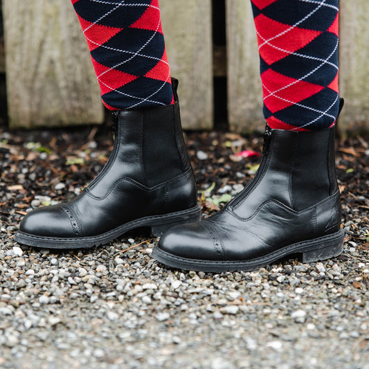 Mackey Oak Leather Zip Paddock Boots