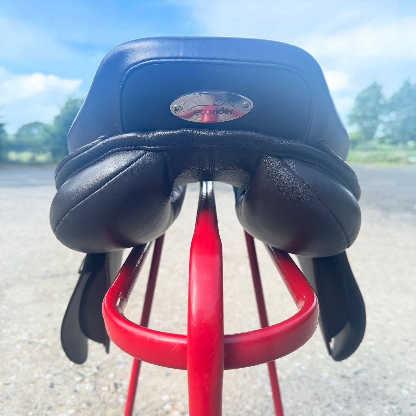 EcoRider Harmony Saddle Soft EcoLeather Flocked Adjustable Saddle- Brown- 17"