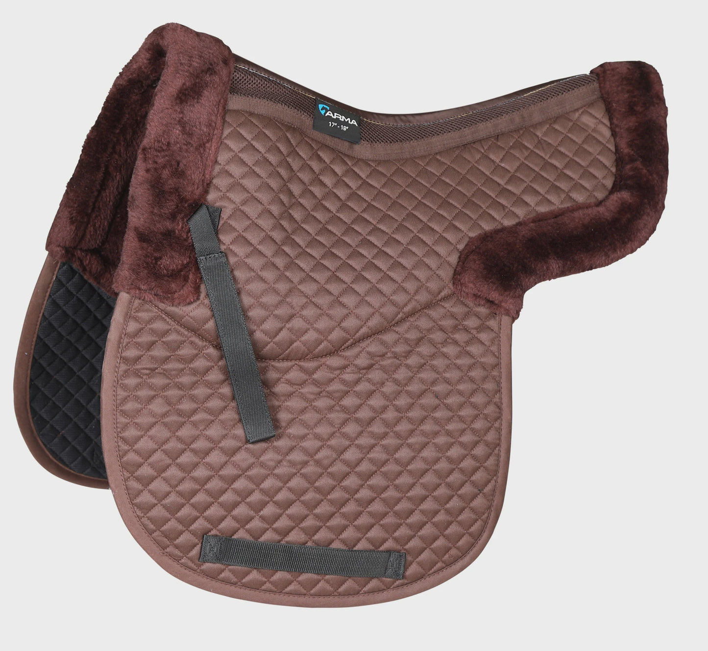 Arma Half Lined Numnah- Brown- 15-16.5"