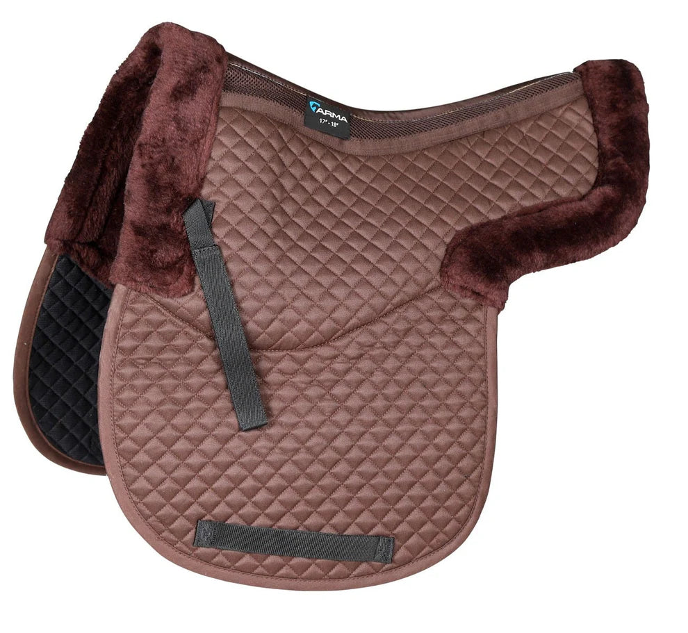 Shires ARMA Half Lined Numnah- Black- 15-16.5"