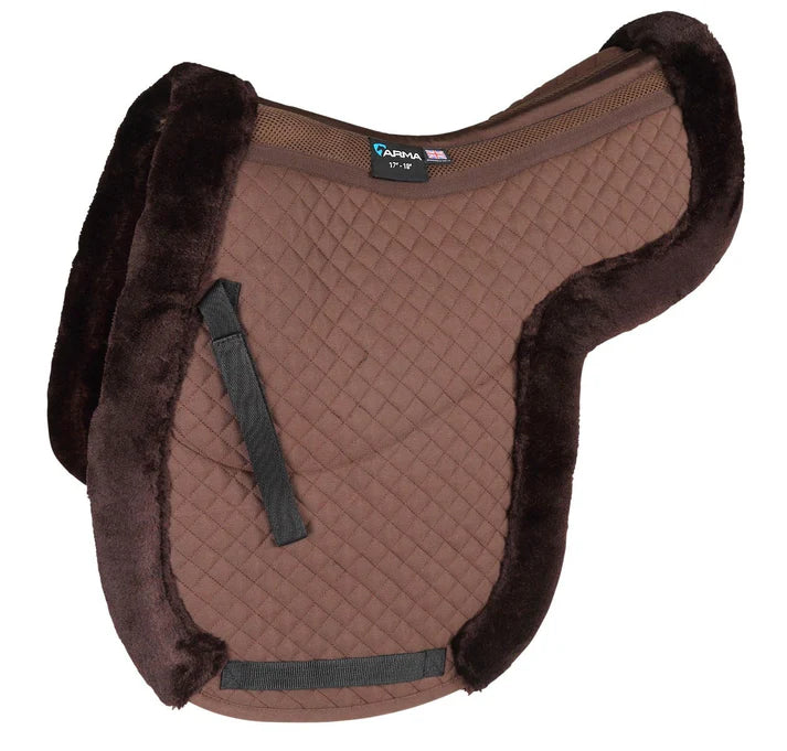 Shiresd Arma Fully Lined Numnah Brown 17-18