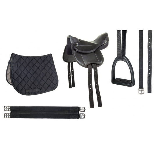 HKM Shetland Pony Saddle Set- Beginner- Black- Awaitng new stock