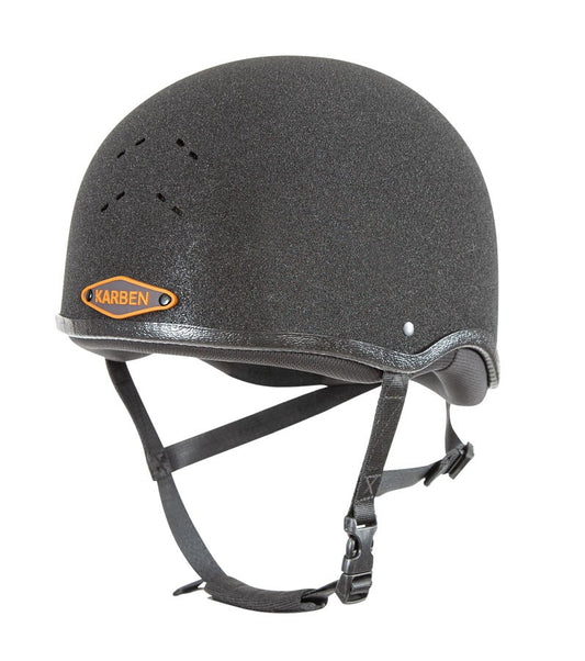 Shires Karben Junior Skull Cap- Black- 53cm ONLY