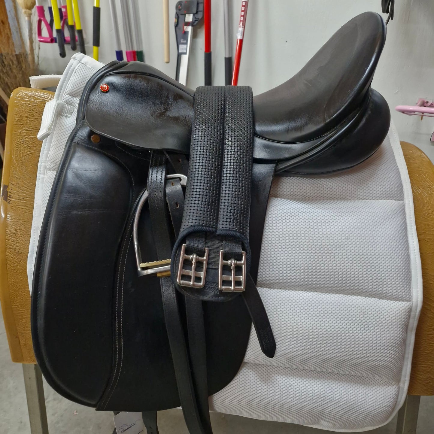 17" Windsor Elite Handcrafted Dressage Saddle with accessories