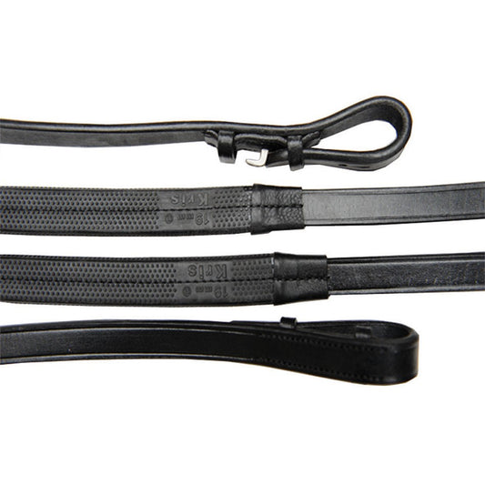 Celtic Equine Rubber Grip Reins- Black
