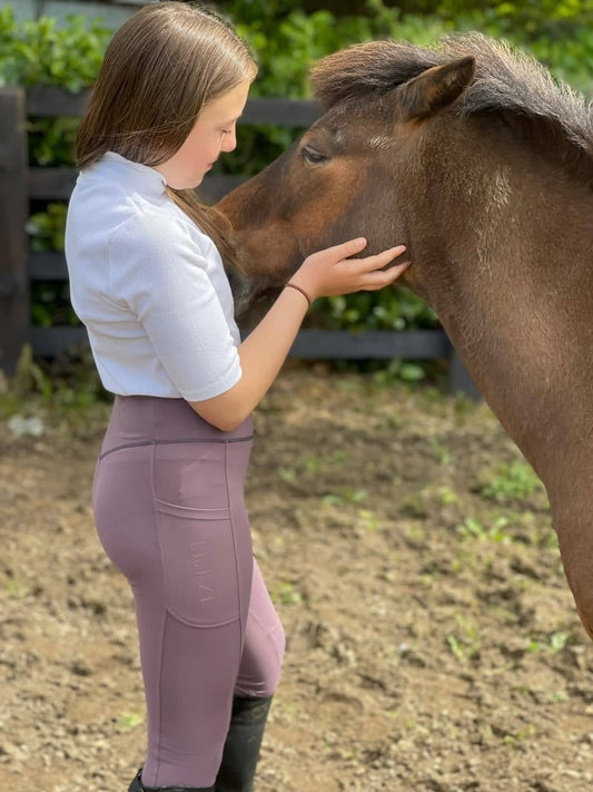 Jod-Z Children's Riding Tights- Macaroon Maroon