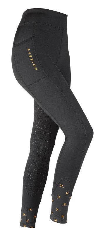 Shires Aubrion Porter Winter Tights- Black- Ladies