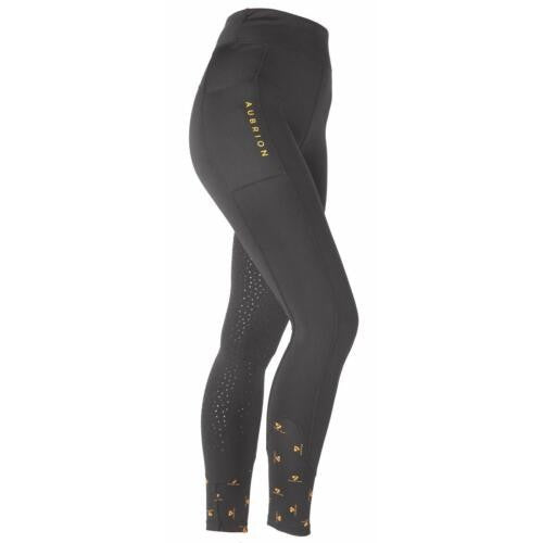Shires Aubrion Porter Winter Tights- Black- Ladies