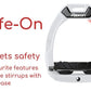 Flex On "Safe-On" Safety Stirrups- Junior- Blue/Blue/ Black