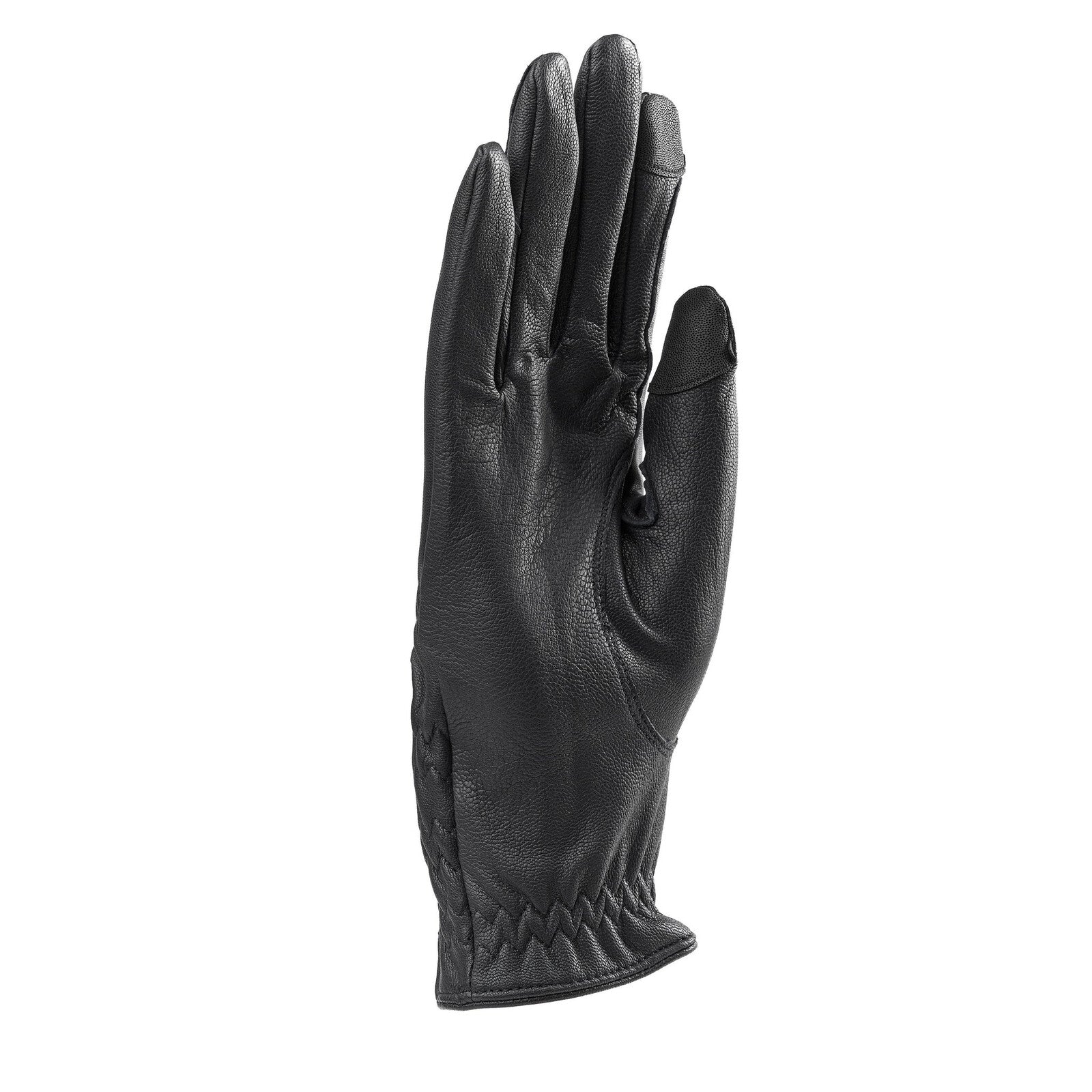 Shires Aubrion Estade Leather Riding Gloves- Black