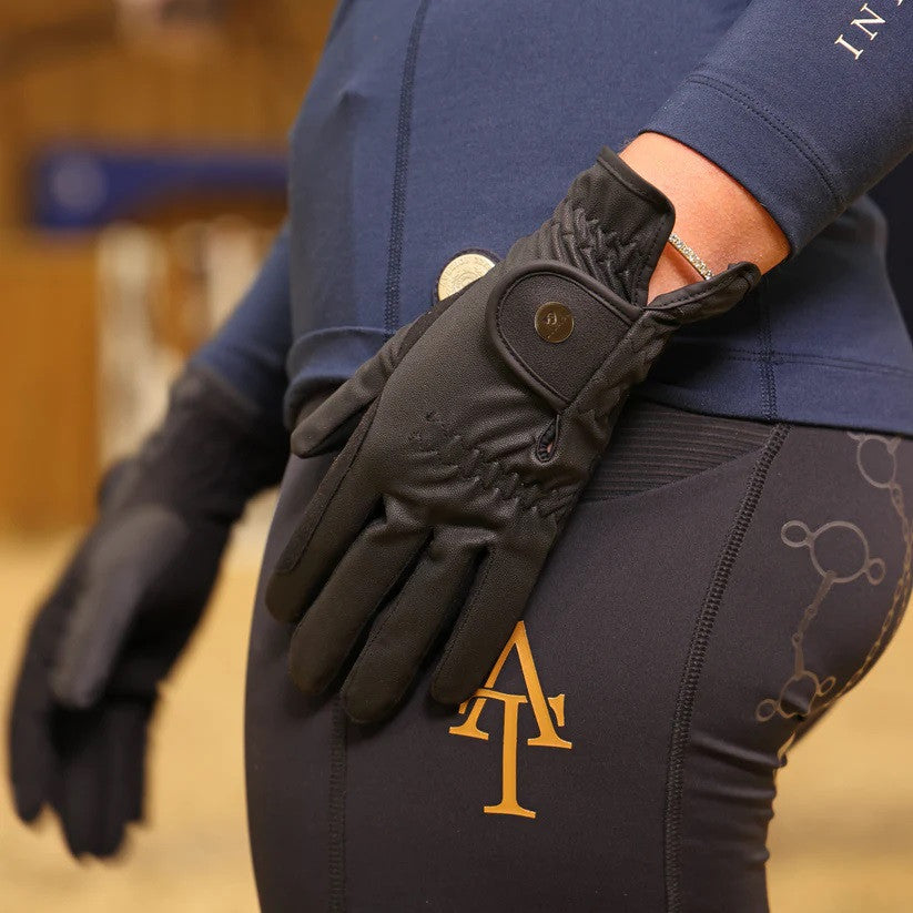 Shires Aubrion Arene FlexiFit Riding Glove- Black