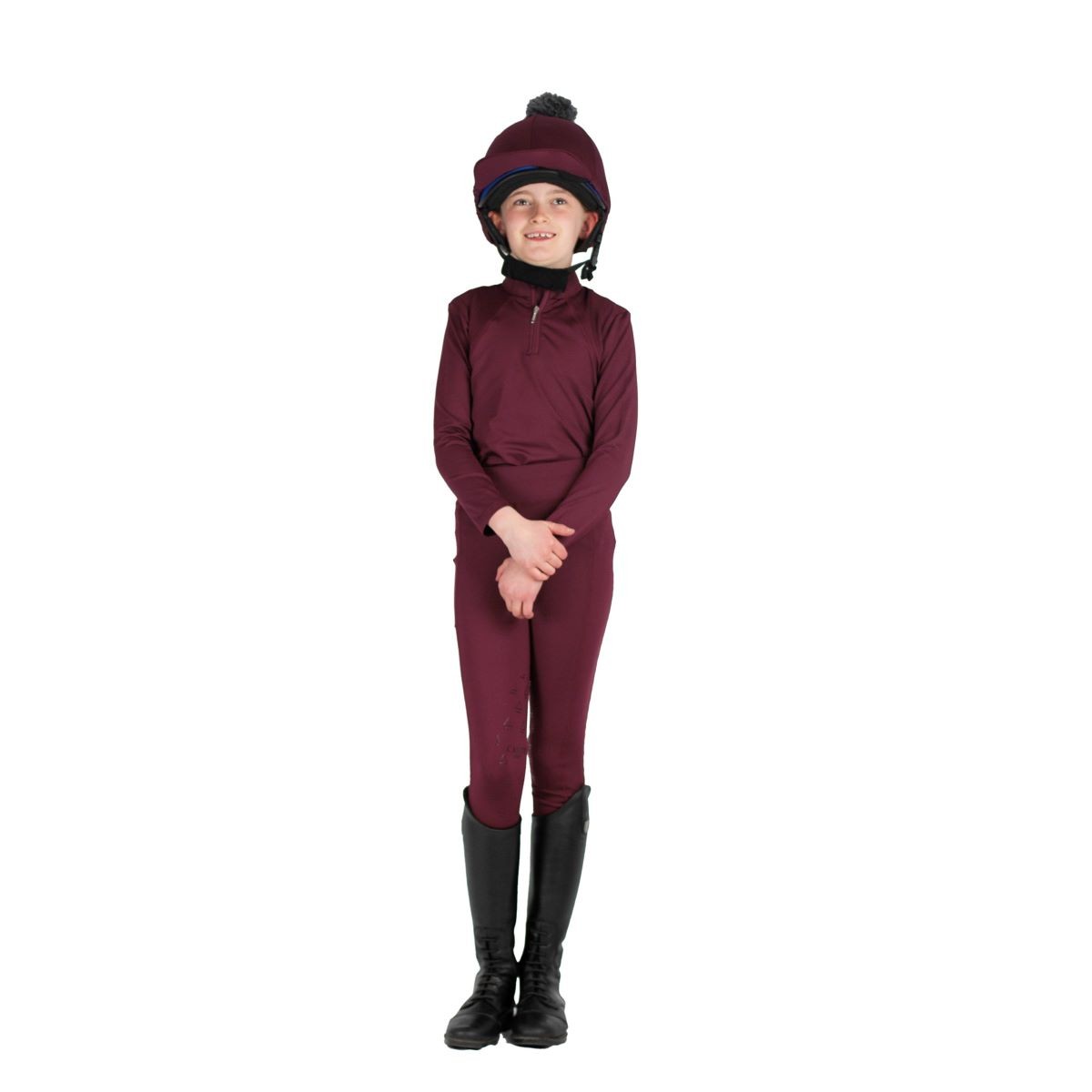 Cameo Equine Baselayer- Kids- Crimson- Size Small- Age 5-6