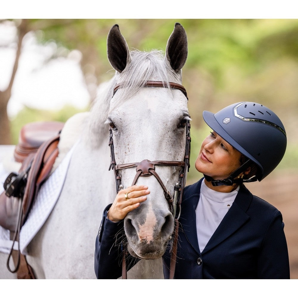 Charles Owen Kylo Riding Helmet- Navy Matte