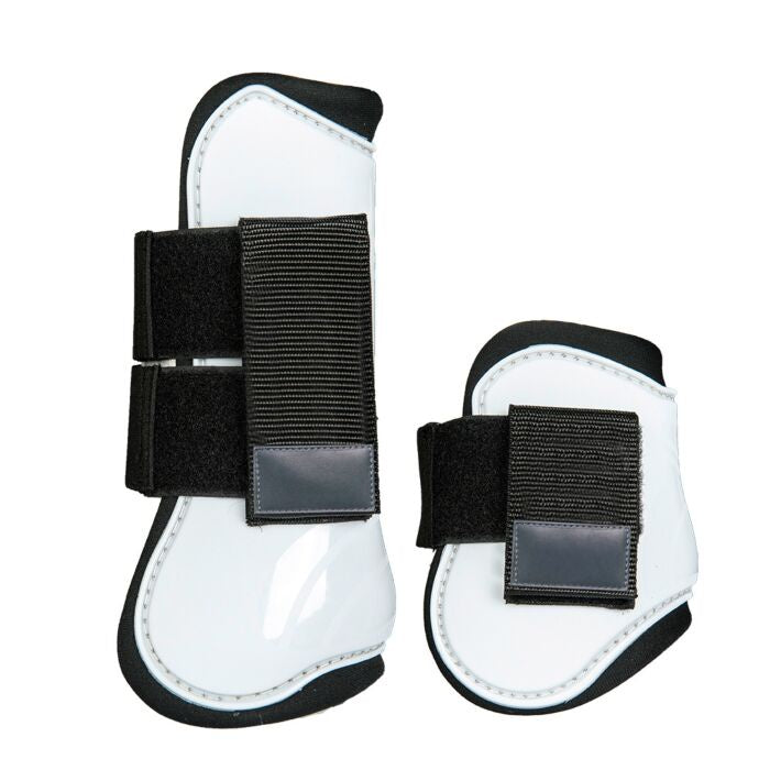 HKM set of 4 Tendon and Fetlock Boots- White- Pony Size