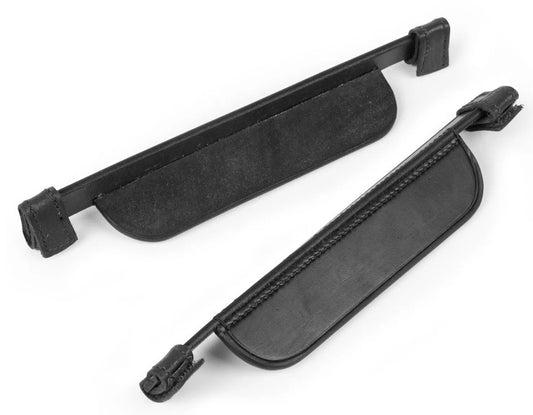 Shires Velociti Gara Leather Blinkers- Black