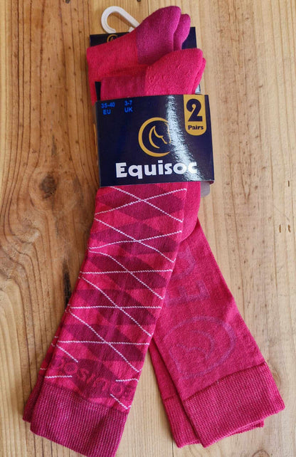 Equisoc (Ire) Sapphire 16- Pink- 2 Pack -Size EU35-40
