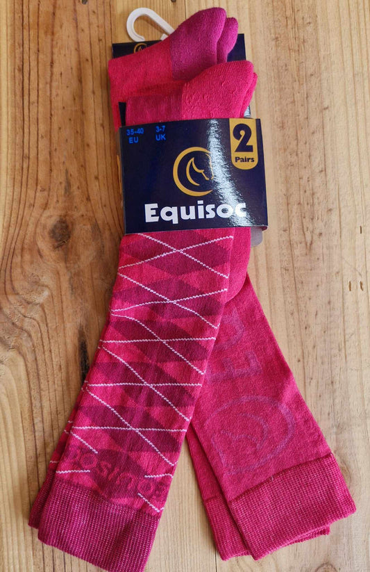 Equisoc (Ire) Sapphire 16- Pink- 2 Pack -Size EU35-40